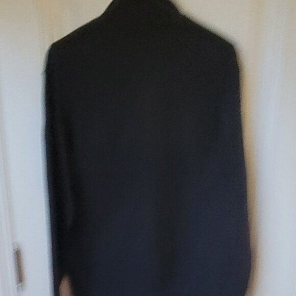 Van Heusen Mens 1/4 Zip Black Cotton Blend Sweater - Picture 6 of 10